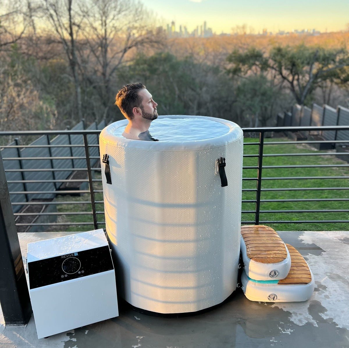 2 Person Traditional Sauna & Inflatable Barrel Plunge - The Recovery Outlet