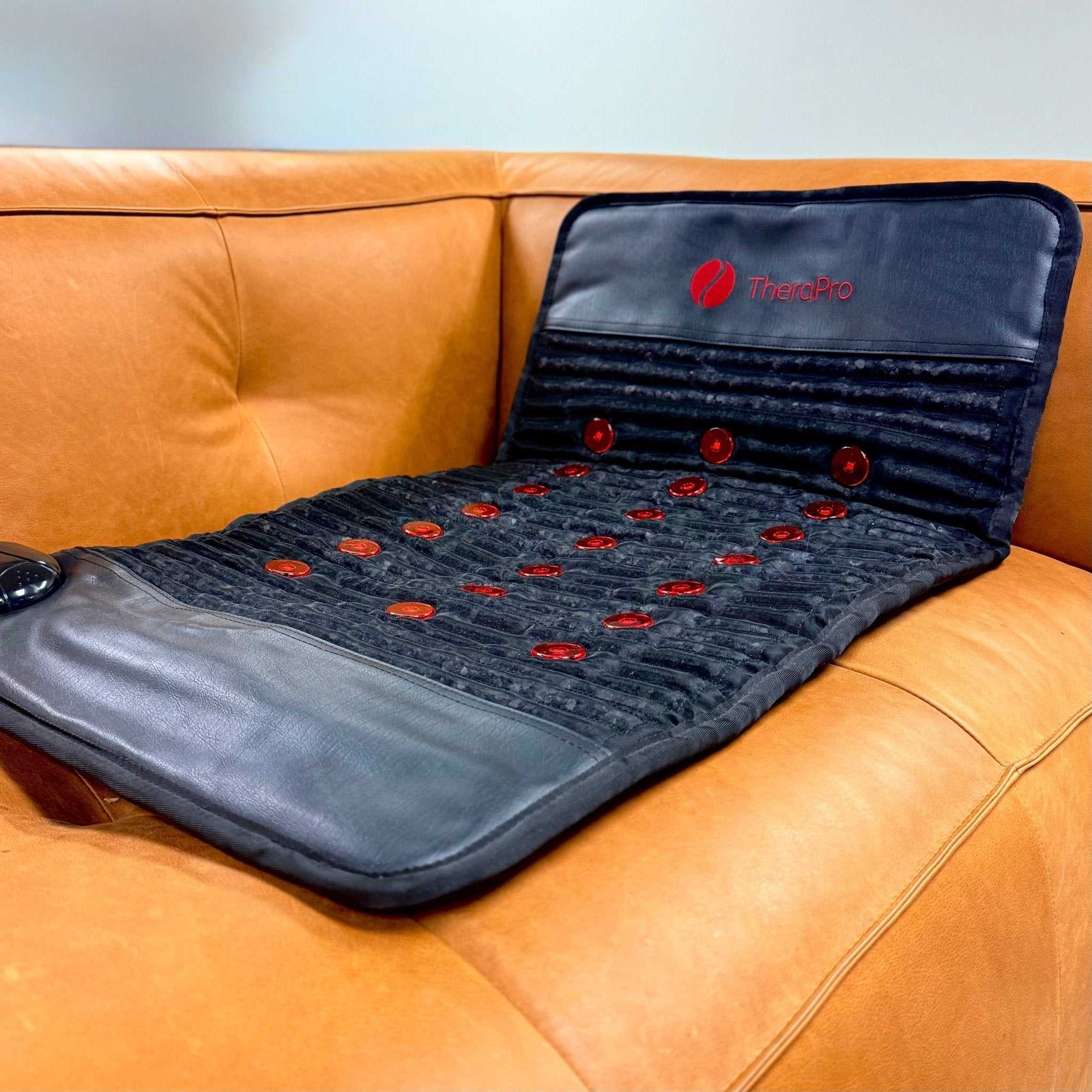 TheraPro PEMF infrared and red light healing pad with natural stones for pain relief and relaxation