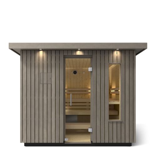 Kohler C2 Outdoor Sauna Kit – Weathered Grey Spruce
