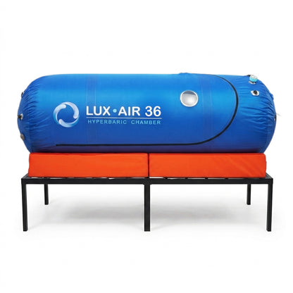 Lux-Air soft-shell hyperbaric chamber on 16-inch elevation platform