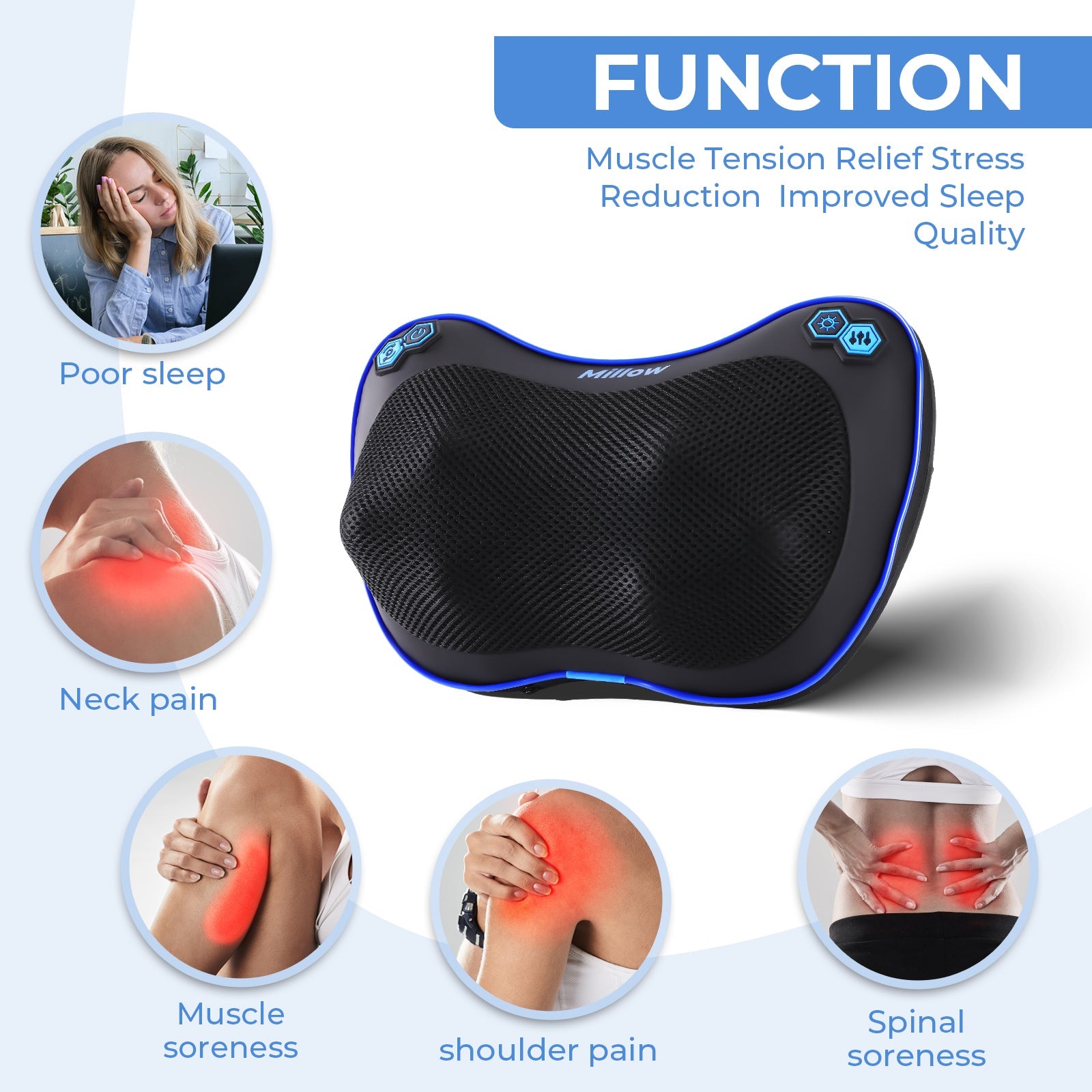 MILLOW Portable Massager with Heat for Muscle Aches - The Recovery Outlet