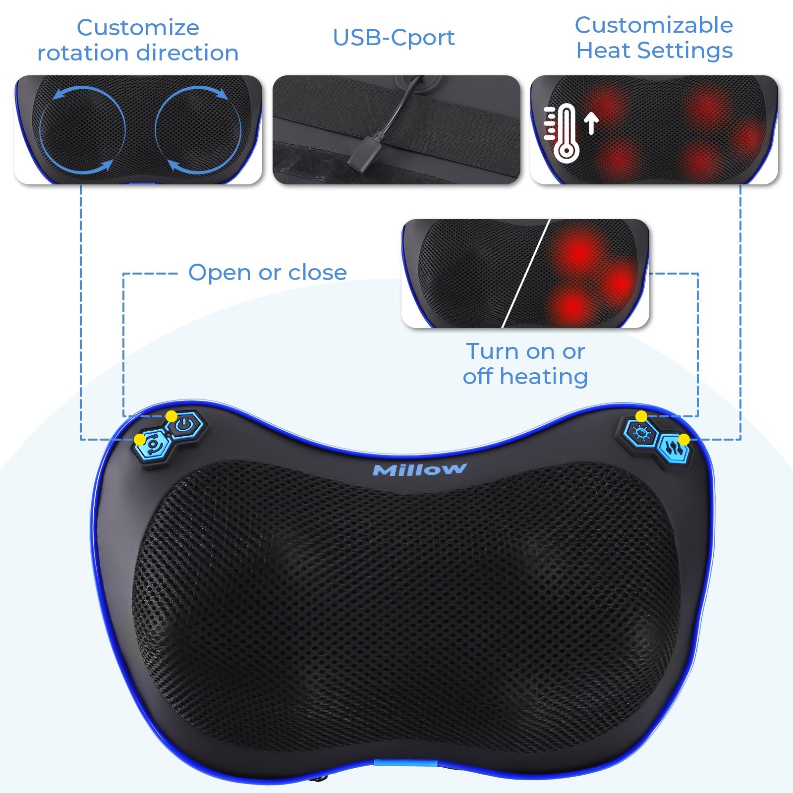 MILLOW Portable Massager with Heat for Muscle Aches - The Recovery Outlet