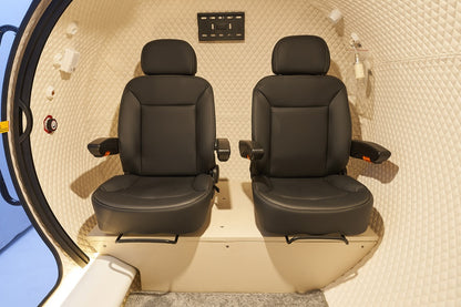 Interior seating of the multiplace hyperbaric chamber