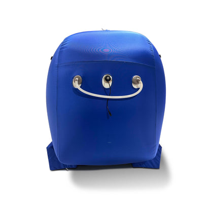 Compact sitting hyperbaric oxygen chamber for home and wellness facility use at 1.4 ATA