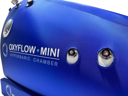 Soft-shell 1.5 ATA hyperbaric chamber detail view of welded seams and double-deck windows