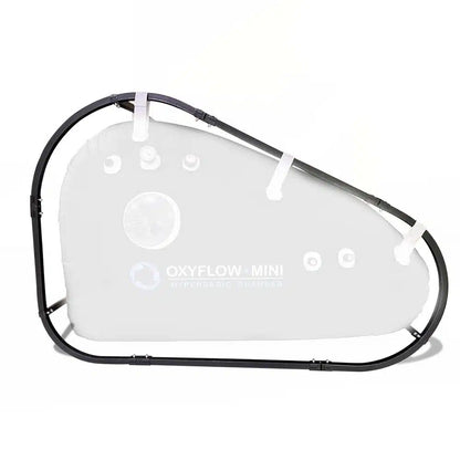 External metal support frame for the OxyFlow Mini sitting hyperbaric chamber