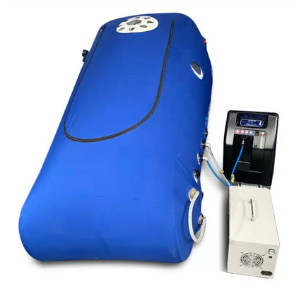 DeVilbiss 10 LPM oxygen concentrator and oil-free air compressor for hyperbaric chamber