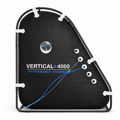 MC4000U vertical hyperbaric chamber right-side profile view