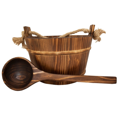 PROSAUNAS Spruce Sauna Bucket w/ Ladle