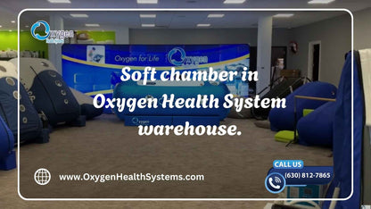 Epsilon soft-shell sitting-type hyperbaric chamber shown in full setup