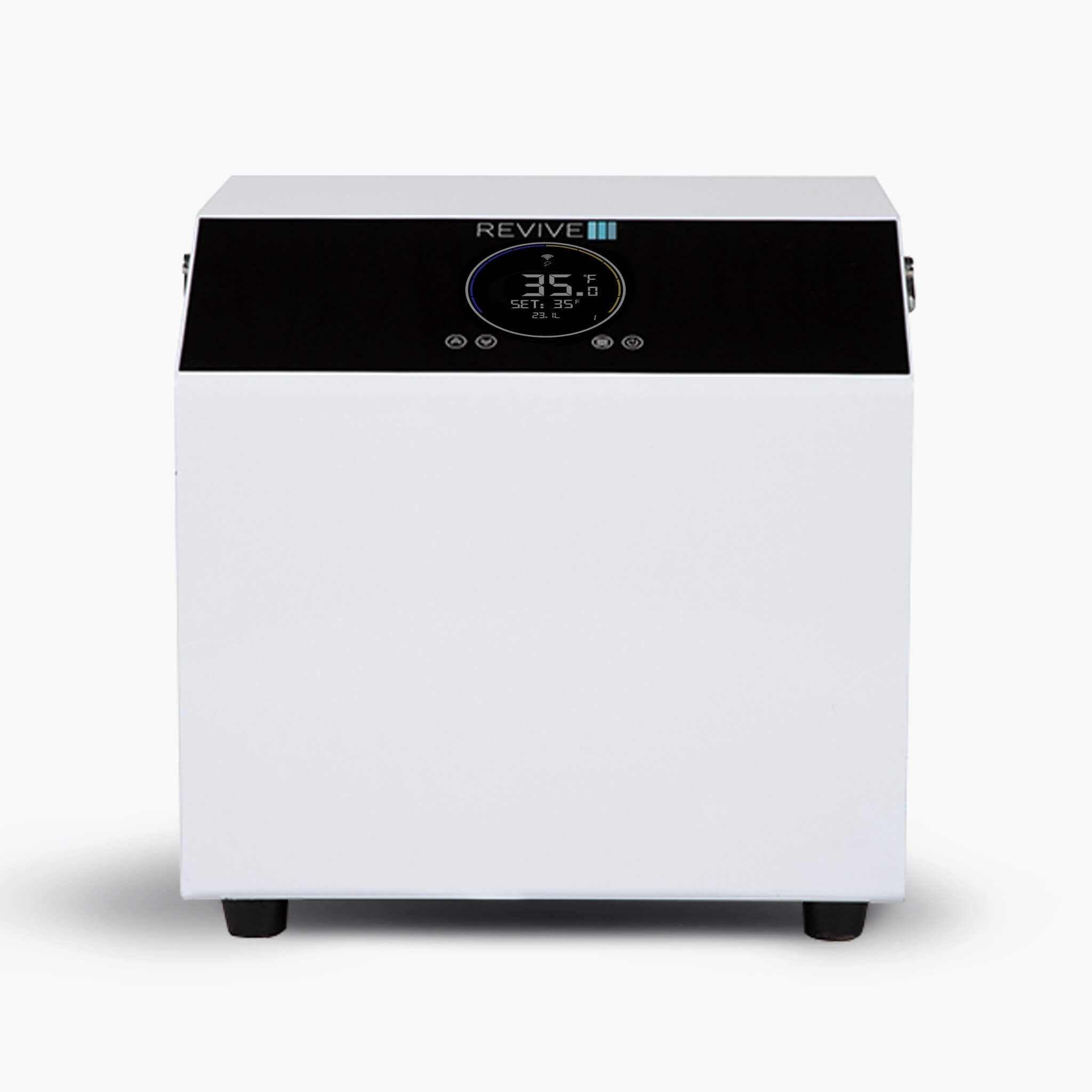 Core .8hp Chiller with dual temperature control, advanced filtration, ozone sanitation, and Wi-Fi remote operation