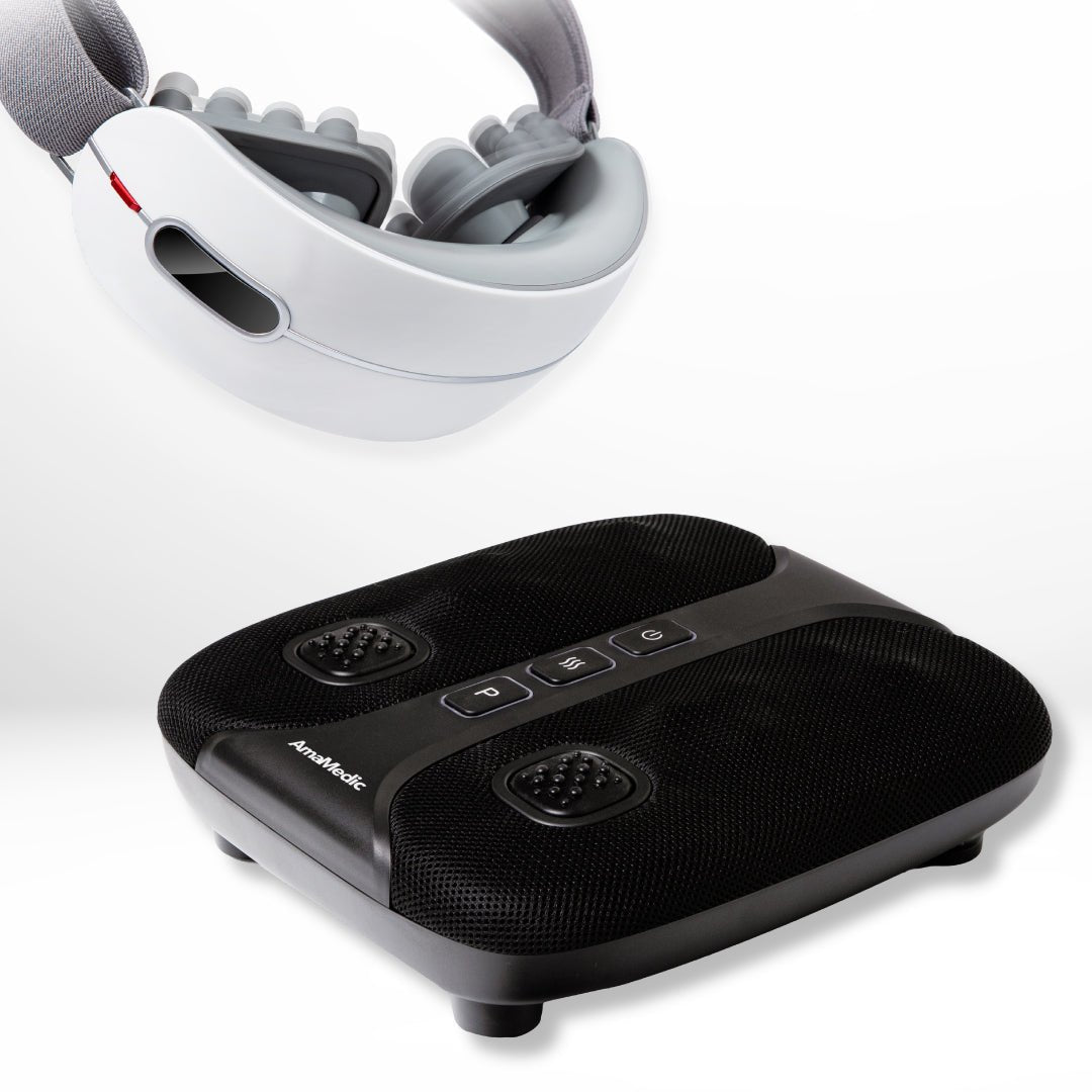 Eye & Foot Wellness Bundle (AM - 4602 eye massager + AM 50181 Foot Massager) - The Recovery Outlet