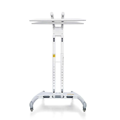 Mito Red Universal Stand adjustable vertical and horizontal positions white metal frame with wheels