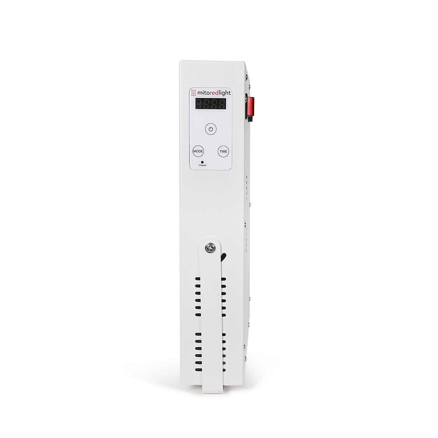 MitoMIN 2.0 red light therapy panel with 60 LEDs, adjustable timer, and high irradiance for targeted therapy