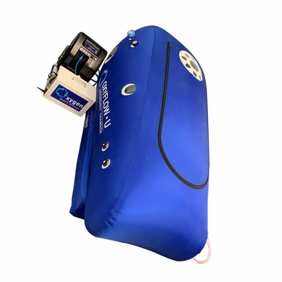 OxyFlow U-shaped wide-door hyperbaric chamber full exterior view