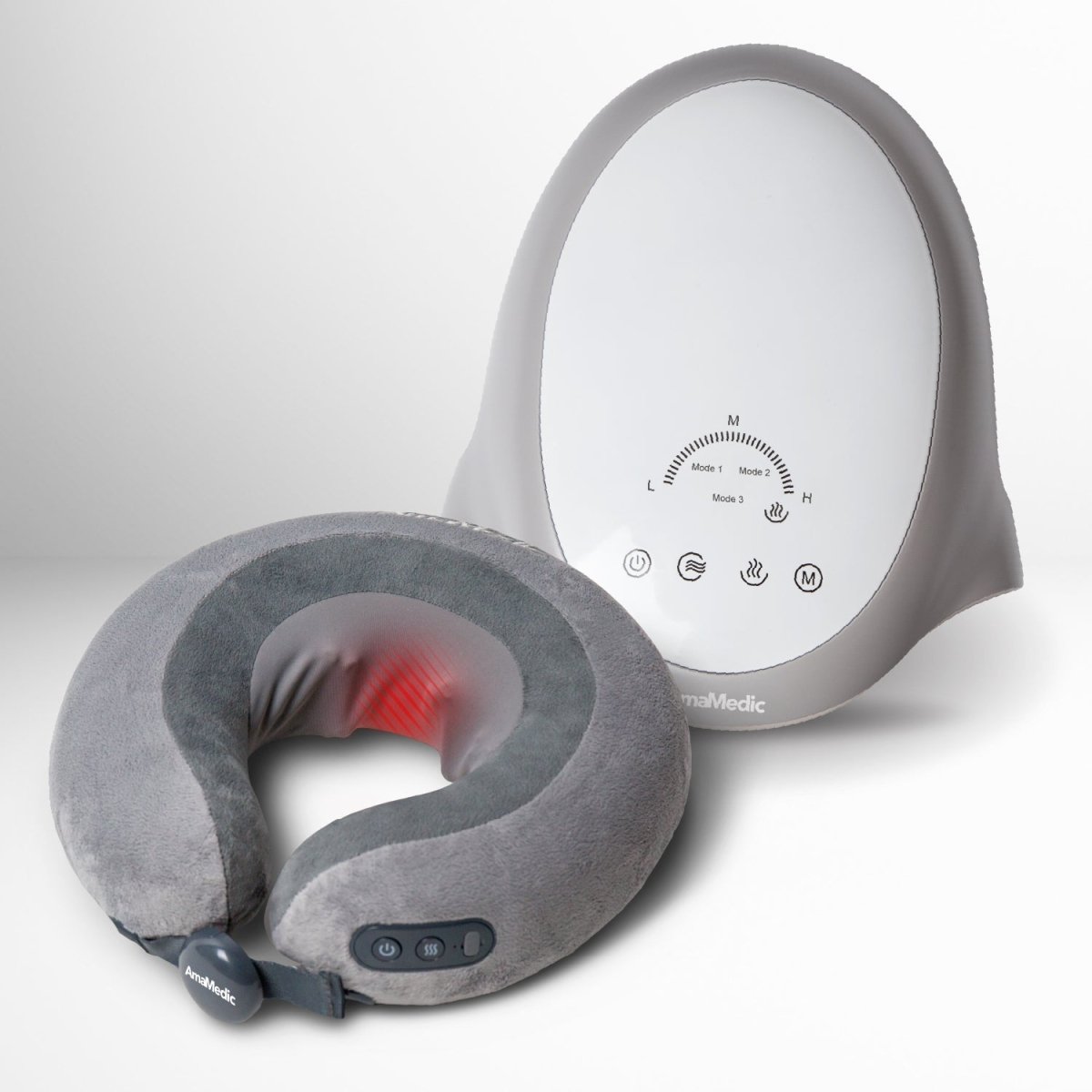 Travel & Hand Therapy Pack (AM - 1085AB Travel Pillow + AM8017 Hand Massager) - The Recovery Outlet