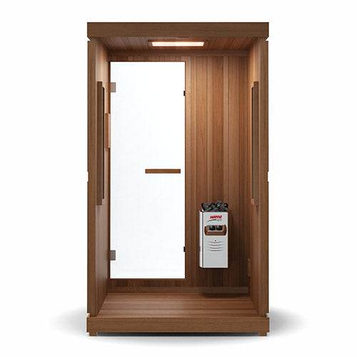 Finnmark FD-4 Trinity infrared and steam sauna combo with wooden cabin and glass door