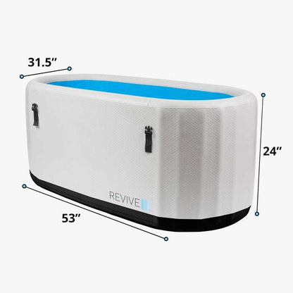Inflatable plunge pool with drop stitch PVC, durable, temperature control, and Wi-Fi app for traditional sauna set