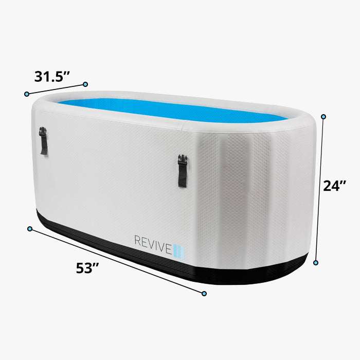 Inflatable plunge pool with drop stitch PVC, durable, temperature control, and Wi-Fi app for traditional sauna set